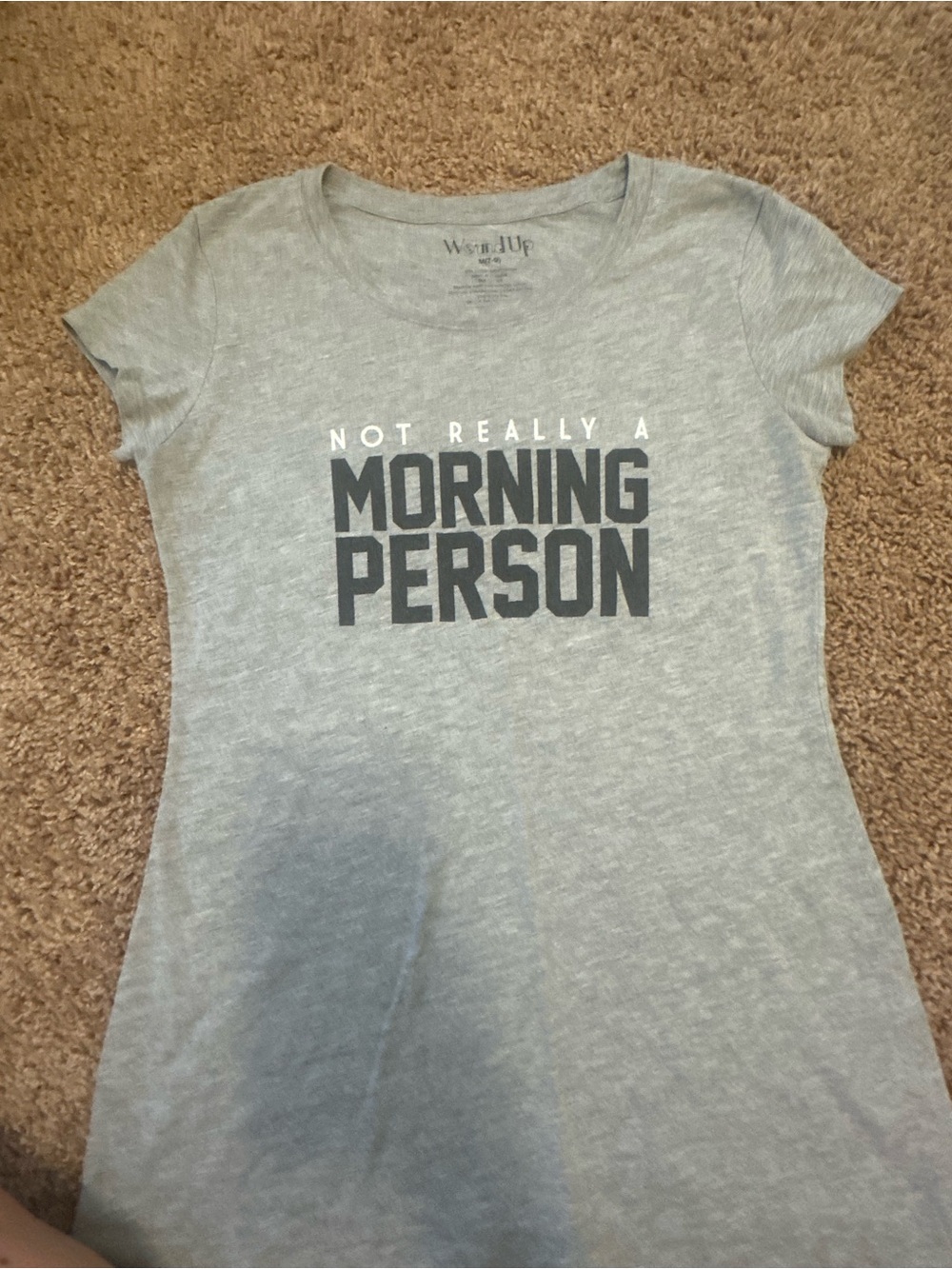 Wound Up Gray Graphic 'Not Really a Morning Person' Tee